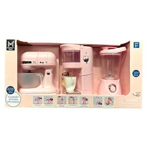 NIB Member's Mark 3-Piece Gourmet Kitchen Appliances Playset, Ages 3+, Pink